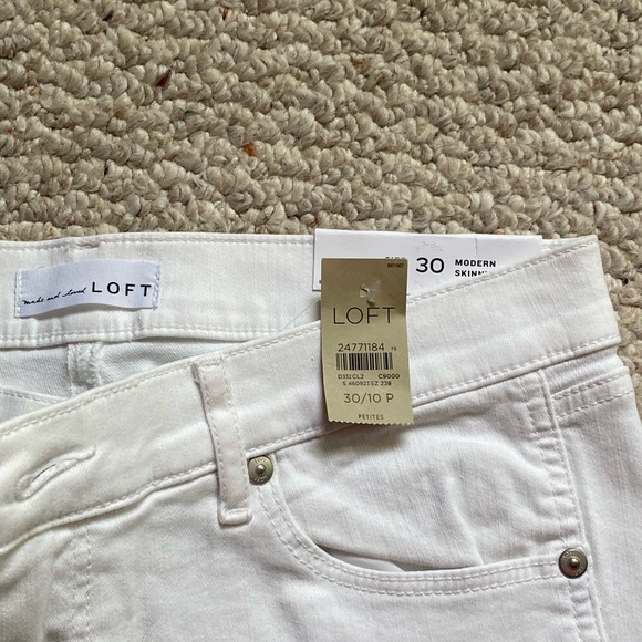 LOFT white jeans size 30 (10P). I have 2 pairs brand new with tags. - Picture 2 of 4